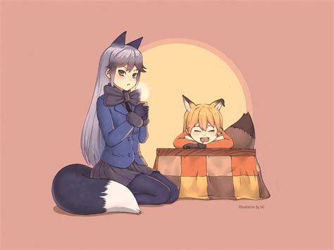 feliz_r kemono|Zorro Kemono rojo oscuro feliz .